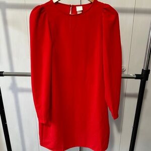H&M red long sleeve dress.